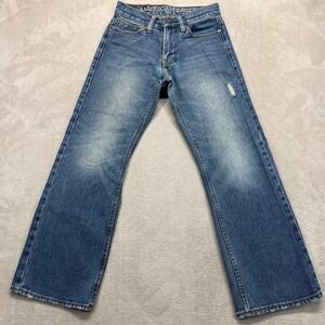 American Eagle Outfitters Jeans Men's 26x28 Bootcut Medium Wash Distressed Denim